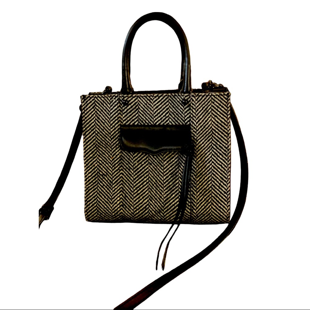 Rebecca Minkoff wool & leather small crossbody bag